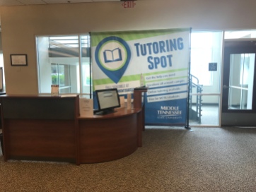 Inside the library: The Tutoring Spot, located inside the James Walker library, offers tutoring sessions for students needing extra help in any subject. March 30, 2018 (MTSU Sidelines/Taylor Riley)